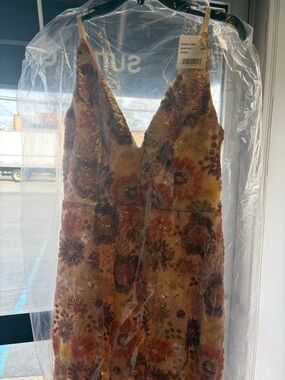 dress the population ellen strapless gown NEW $286 Dress the Population [ Medium ] Ellen Sequin Gown in Rose Gold F867